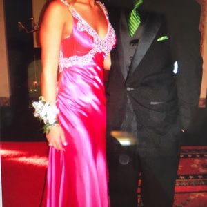 Jasz Couture hot pink dress.